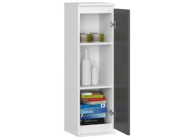 Ak furniture Závěsná skříňka STAR 30 cm bílá/grafitově šedá