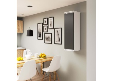 Ak furniture Závěsná skříňka STAR 30 cm bílá/grafitově šedá