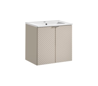 Comad Závěsná skříňka Viva Cashmere Dance II se zápustným umyvadlem 60 cm kašmírová