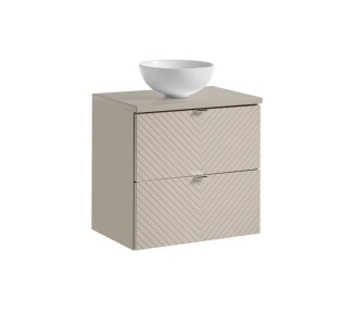 Comad Závěsná skříňka Viva Cashmere Domi I s deskou a umyvadlem 60 cm kašmírová