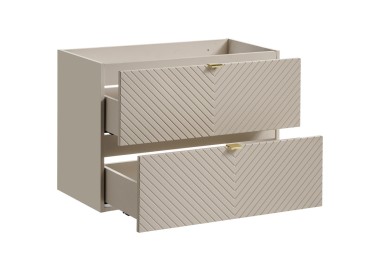 Comad Závěsná skříňka Viva Cashmere Domi I s deskou a umyvadlem 60 cm kašmírová