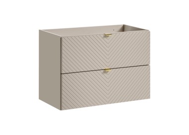 Comad Závěsná skříňka Viva Cashmere Domi I s deskou a umyvadlem 60 cm kašmírová