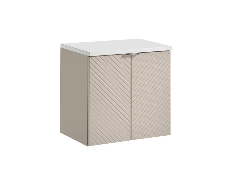 Comad Závěsná skříňka Viva Cashmere s deskou 60 cm kašmírová/bílá