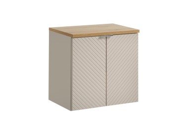 Comad Závěsná skříňka Viva Cashmere s deskou 60 cm kašmírová/dub evoke