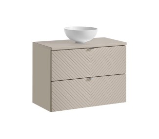 Comad Závěsná skříňka Viva Cashmere s deskou a umyvadlem 80 cm kašmír