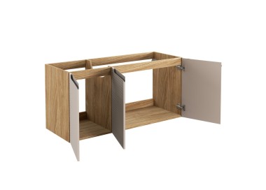 Comad Závěsná umyvadlová skříňka Luxor Beige 82-120-3D béžová/dub olejovaný