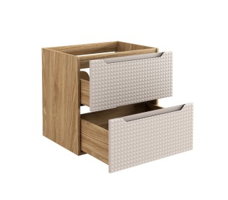 Comad Závěsná umyvadlová skříňka Luxor Beige 82-60-2S béžová/dub olejovaný