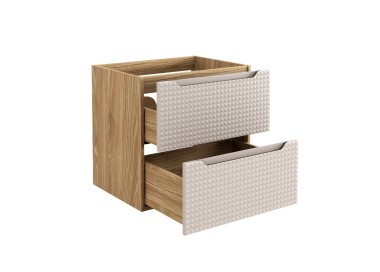 Comad Závěsná umyvadlová skříňka Luxor Beige 82-60-2S béžová/dub olejovaný