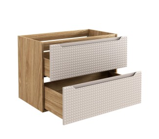 Comad Závěsná umyvadlová skříňka Luxor Beige 82-80-2S béžová/dub olejovaný