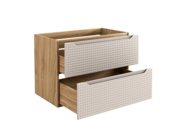 Comad Závěsná umyvadlová skříňka Luxor Beige 82-80-2S béžová/dub olejovaný