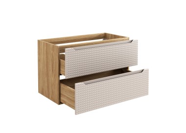Comad Závěsná umyvadlová skříňka Luxor Beige 82-90-2S béžová/dub olejovaný