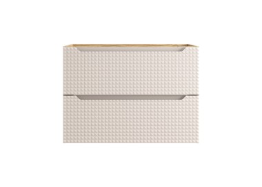 Comad Závěsná umyvadlová skříňka Luxor Beige s deskou 80 cm béžová/dub olejovaný