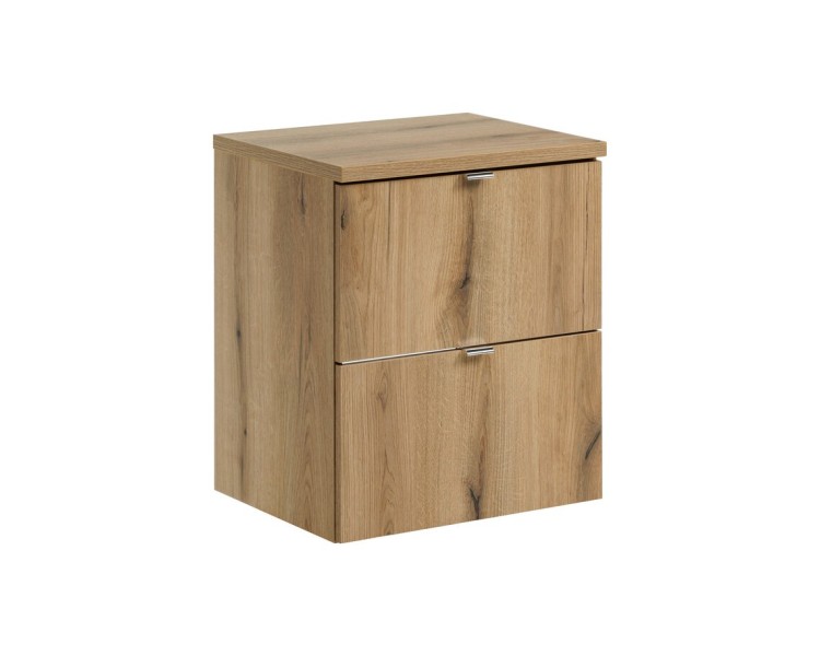 Comad Závěsná umyvadlová skříňka Nova Oak s deskou 50 cm dub evoke