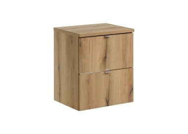 Comad Závěsná umyvadlová skříňka Nova Oak s deskou 50 cm dub evoke