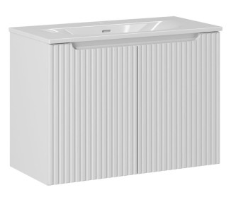 Comad Závěsná umyvadlová skříňka Nova White se zápustným umyvadlem 80 cm bílá