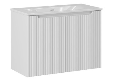 Comad Závěsná umyvadlová skříňka Nova White se zápustným umyvadlem 80 cm bílá