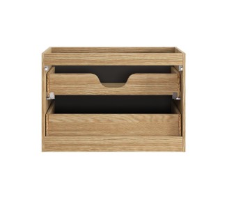 Comad Závěsná umyvadlová skříňka Ocean s deskou 80 cm černá/dub olejovaný