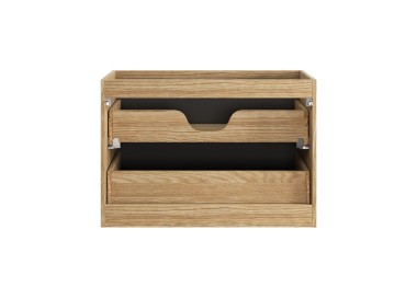 Comad Závěsná umyvadlová skříňka Ocean s deskou 80 cm černá/dub olejovaný