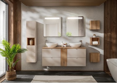 Comad Závěsná umyvadlová skříňka Viva Cashmere 82-60-2S kašmírová