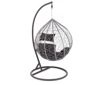 HALMAR Závěsné houpací křeslo Egg šedá/černá
