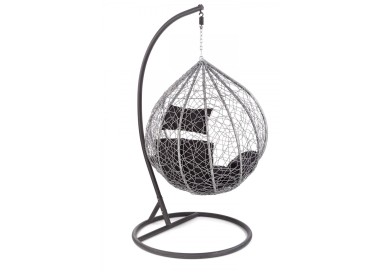 HALMAR Závěsné houpací křeslo Egg šedá/černá