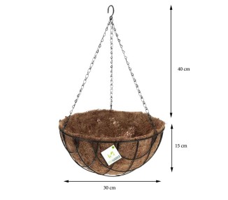 DekorStyle Závěsný košík na květiny 30 cm