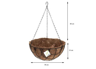 DekorStyle Závěsný košík na květiny 30 cm