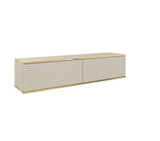 Piaski Závěsný televizní stolek Oro MDF 135 cm  béžový/zlatý