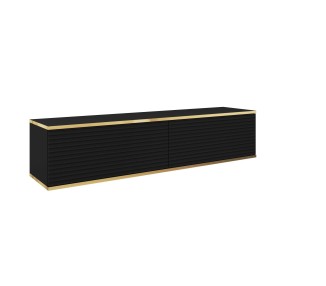 Piaski Závěsný televizní stolek Oro MDF 135 cm  černý/zlatý