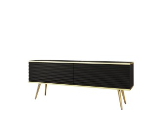 Piaski Závěsný televizní stolek Oro MDF 135 cm  černý/zlatý