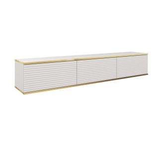 Piaski Závěsný televizní stolek Oro MDF 175 cm  bílý/zlatý