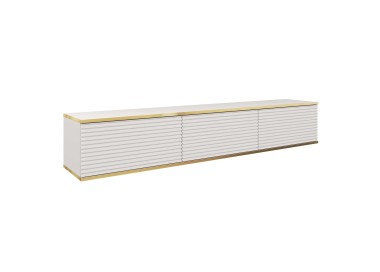 Piaski Závěsný televizní stolek Oro MDF 175 cm  bílý/zlatý
