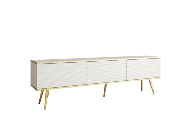 Piaski Závěsný televizní stolek Oro MDF 175 cm  bílý/zlatý