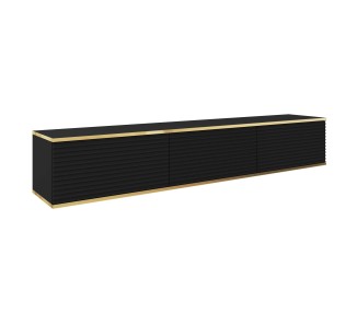 Piaski Závěsný televizní stolek Oro MDF 175 cm  černý/zlatý