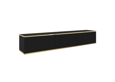 Piaski Závěsný televizní stolek Oro MDF 175 cm  černý/zlatý