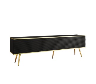 Piaski Závěsný televizní stolek Oro MDF 175 cm  černý/zlatý