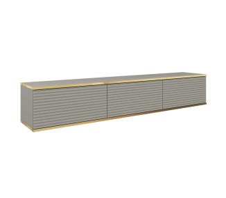 Piaski Závěsný televizní stolek Oro MDF 175 cm  šedý/zlatý