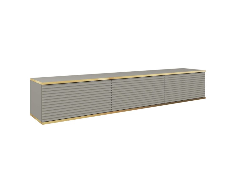 Piaski Závěsný televizní stolek Oro MDF 175 cm  šedý/zlatý
