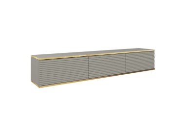 Piaski Závěsný televizní stolek Oro MDF 175 cm  šedý/zlatý
