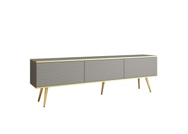 Piaski Závěsný televizní stolek Oro MDF 175 cm  šedý/zlatý