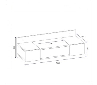 Kalune Design Závěsný toaletní stolek Esmé dub přírodní