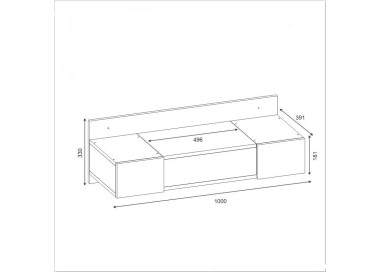 Kalune Design Závěsný toaletní stolek Esmé dub přírodní