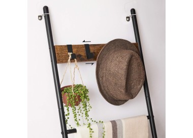 SONGMICS Žebřík na ručníky Vasagle COZY černý