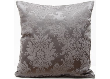 Luxusní šedý povlak na polštář s ornamenty